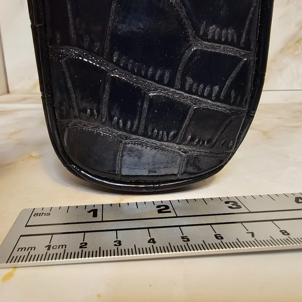 Estee Lauder Black Croc Cosmetic Bag